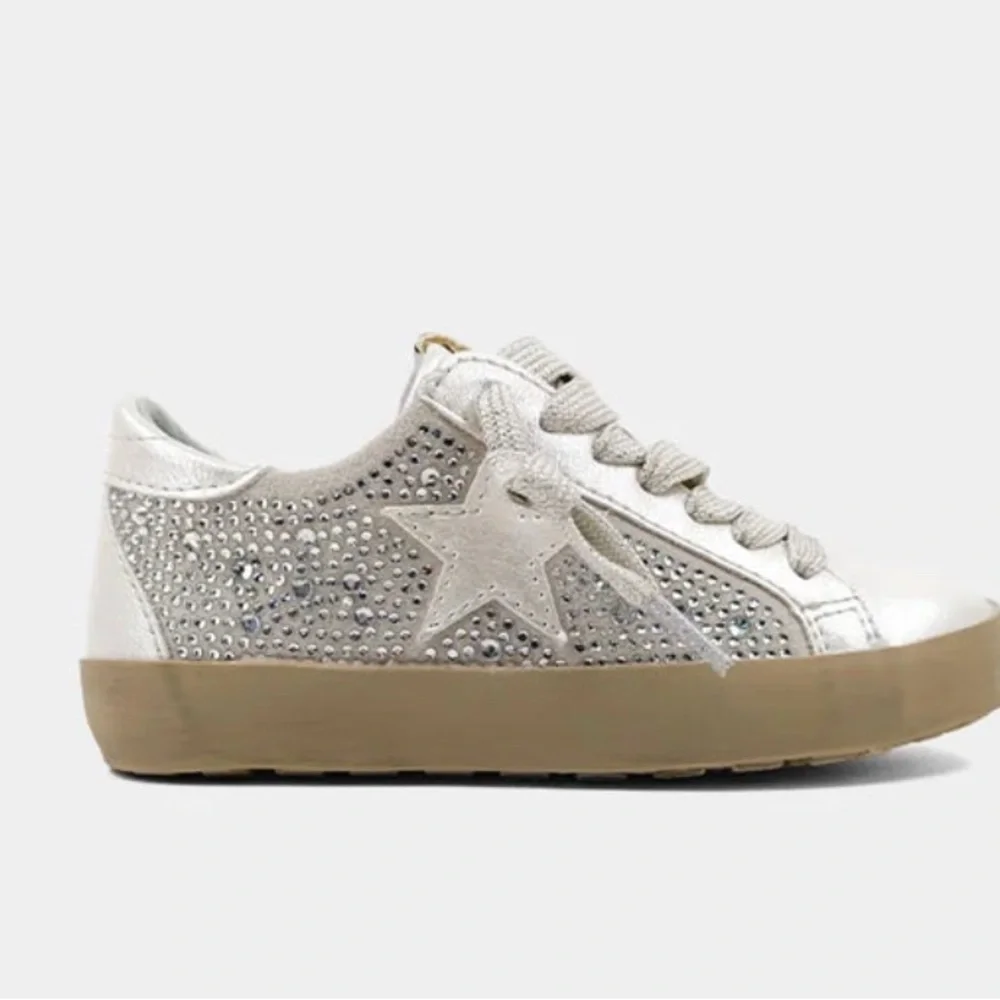 New shu shop Reba Silver and Beige Women's Sneakers size 8.5 - Picture 7 of 13